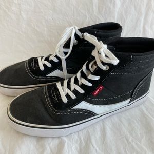 Levi’s Black and white canvas high top Fashion Sneakers